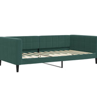 Tagesbett Ausziehbar mit Matratzen Dunkelgrün 100x200 cm Samt