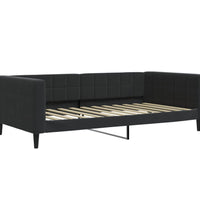 Tagesbett Ausziehbar mit Matratzen Schwarz 100x200 cm Samt