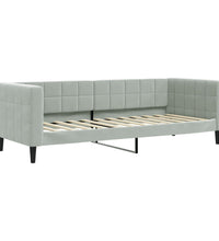 Tagesbett Ausziehbar mit Schubladen Hellgrau 80x200 cm Samt