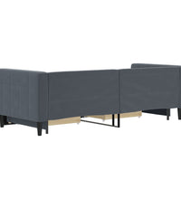 Tagesbett Ausziehbar mit Schubladen Dunkelgrau 80x200 cm Samt