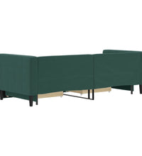 Tagesbett Ausziehbar mit Schubladen Dunkelgrün 80x200 cm Samt