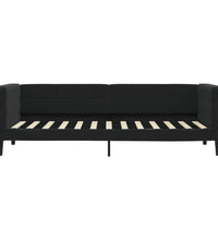 Tagesbett Ausziehbar mit Schubladen Schwarz 80x200 cm Samt