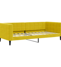 Tagesbett Ausziehbar mit Schubladen Gelb 90x200 cm Samt