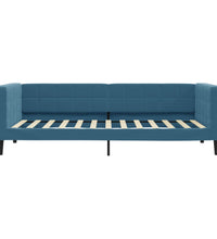 Tagesbett Ausziehbar mit Schubladen Blau 100x200 cm Samt