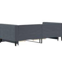 Tagesbett Ausziehbar mit Schubladen Dunkelgrau 100x200 cm Samt