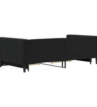 Tagesbett Ausziehbar mit Schubladen Schwarz 100x200 cm Samt