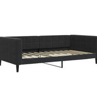 Tagesbett Ausziehbar mit Schubladen Schwarz 100x200 cm Samt