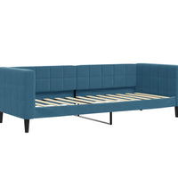 Tagesbett Ausziehbar mit Schubladen Blau 80x200 cm Samt