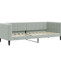 Tagesbett Ausziehbar mit Schubladen Hellgrau 80x200 cm Samt