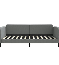 Tagesbett mit Matratze Dunkelgrau 100x200 cm Stoff