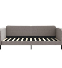 Tagesbett mit Matratze Taupe 100x200 cm Stoff