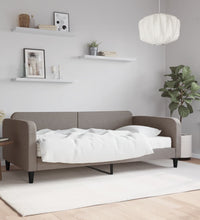 Tagesbett mit Matratze Taupe 100x200 cm Stoff