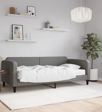Tagesbett mit Matratze Dunkelgrau 90x190 cm Stoff