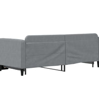 Tagesbett Ausziehbar Hellgrau 80x200 cm Stoff