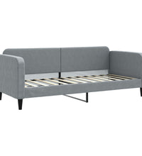 Tagesbett Ausziehbar Hellgrau 80x200 cm Stoff