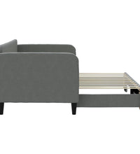 Tagesbett Ausziehbar Dunkelgrau 80x200 cm Stoff