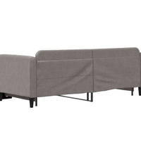 Tagesbett Ausziehbar Taupe 80x200 cm Stoff