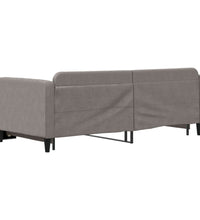 Tagesbett Ausziehbar Taupe 90x200 cm Stoff