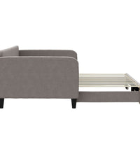 Tagesbett Ausziehbar Taupe 100x200 cm Stoff