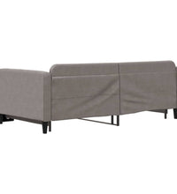 Tagesbett Ausziehbar Taupe 100x200 cm Stoff