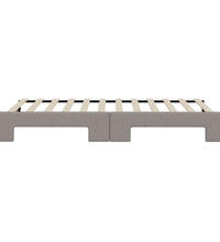 Tagesbett Ausziehbar Taupe 100x200 cm Stoff