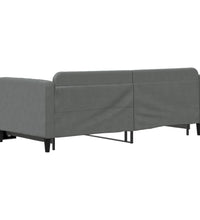 Tagesbett Ausziehbar Dunkelgrau 90x190 cm Stoff