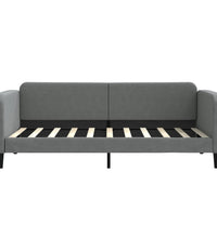 Tagesbett Ausziehbar Dunkelgrau 90x190 cm Stoff