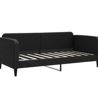 Tagesbett Ausziehbar Schwarz 90x190 cm Stoff