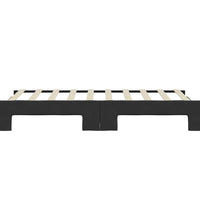 Tagesbett Ausziehbar Schwarz 90x190 cm Stoff