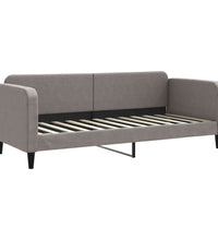 Tagesbett Ausziehbar mit Matratzen Taupe 80x200 cm Stoff