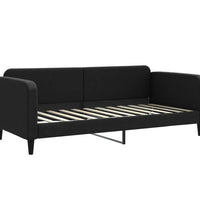 Tagesbett Ausziehbar mit Matratzen Schwarz 90x200 cm Stoff