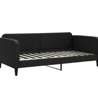 Tagesbett Ausziehbar mit Matratzen Schwarz 100x200 cm Stoff