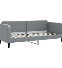 Tagesbett Ausziehbar mit Schubladen Hellgrau 80x200 cm Stoff