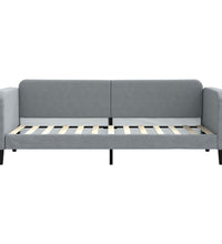 Tagesbett Ausziehbar mit Schubladen Hellgrau 80x200 cm Stoff