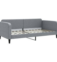 Tagesbett Ausziehbar mit Schubladen Hellgrau 100x200 cm Stoff