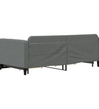 Tagesbett Ausziehbar mit Schubladen Dunkelgrau 100x200 cm Stoff