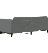 Tagesbett Ausziehbar mit Schubladen Dunkelgrau 90x190 cm Stoff