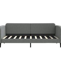 Tagesbett Ausziehbar mit Schubladen Dunkelgrau 90x190 cm Stoff