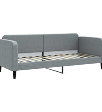 Tagesbett Ausziehbar mit Schubladen Hellgrau 80x200 cm Stoff