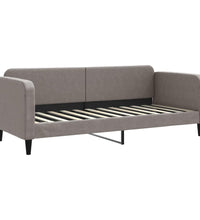 Tagesbett Ausziehbar mit Schubladen Taupe 80x200 cm Stoff