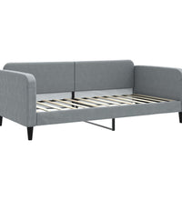 Tagesbett Ausziehbar mit Schubladen Hellgrau 100x200 cm Stoff