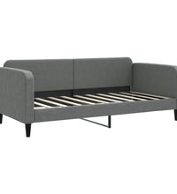 Tagesbett Ausziehbar mit Schubladen Dunkelgrau 90x190 cm Stoff