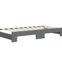 Tagesbett Ausziehbar mit Schubladen Dunkelgrau 90x190 cm Stoff