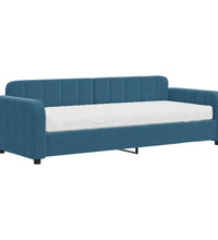 Tagesbett mit Matratze Blau 80x200 cm Samt