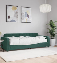 Tagesbett mit Matratze Dunkelgrün 80x200 cm Samt