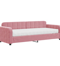 Tagesbett mit Matratze Rosa 80x200 cm Samt