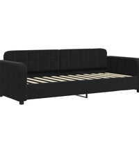 Tagesbett mit Matratze Schwarz 80x200 cm Samt