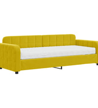 Tagesbett mit Matratze Gelb 80x200 cm Samt