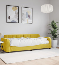 Tagesbett mit Matratze Gelb 80x200 cm Samt