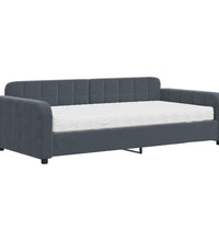 Tagesbett mit Matratze Dunkelgrau 100x200 cm Samt